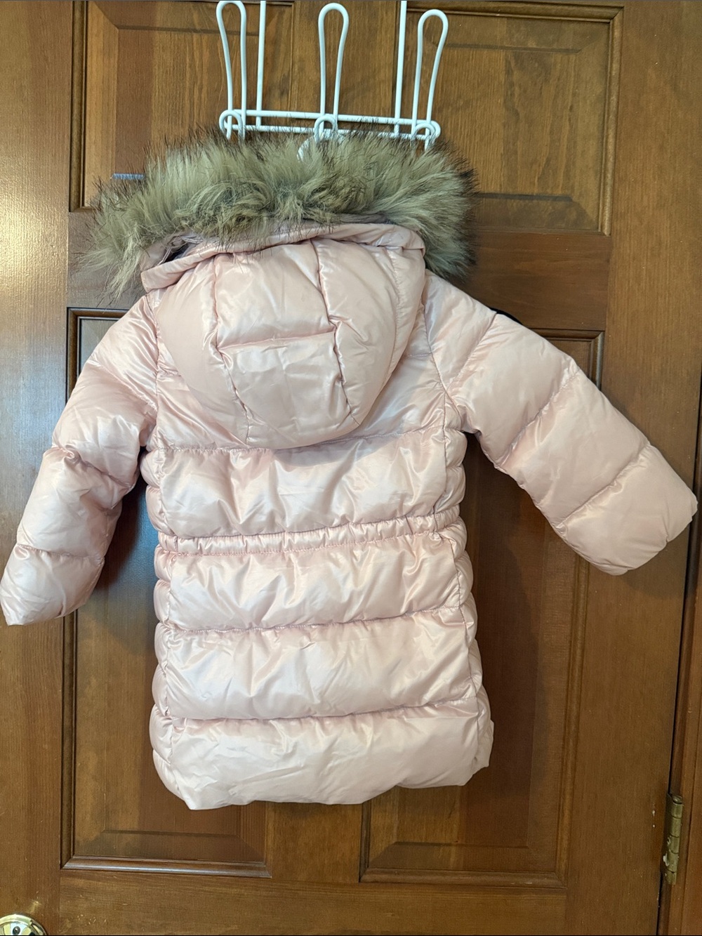 GAP Pink Toddler Jacket with Faux Fur Hood - Picture 3 of 5
